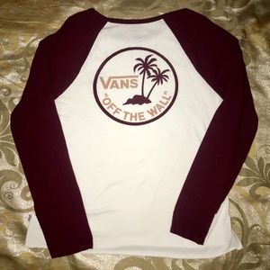 Vans long-sleeve baseball t-shirt sz M